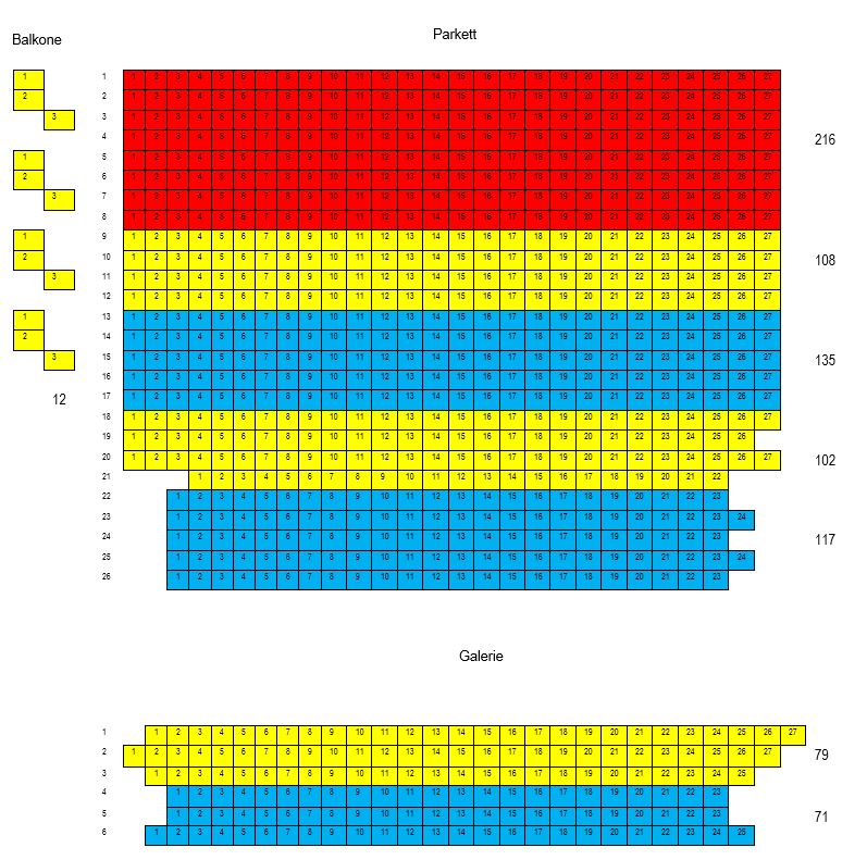 Bestuhlungsplan 1 a großer Saal