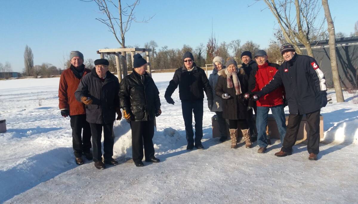 Petanque im Winter