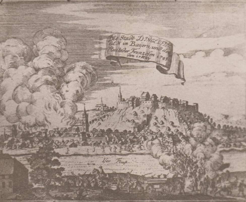 Der Stadtbrand von 1743, Reproduktion als Ansichtskarte
